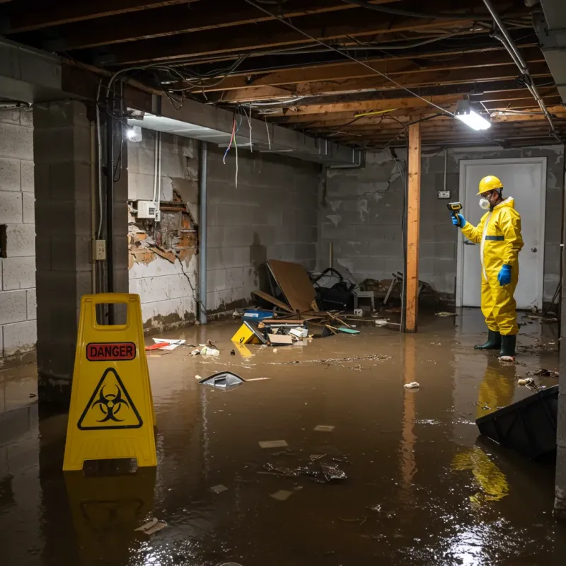 Flooded Basement Electrical Hazard in Whitesboro, NY Property